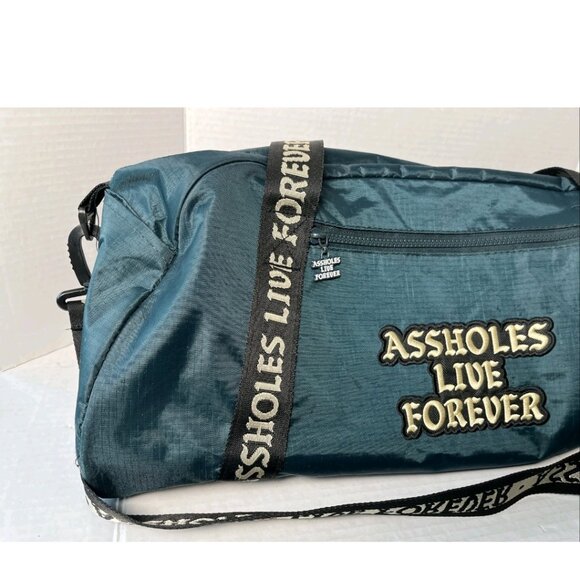 Emotional Baggage Duffel — Teal Travel / Gym Bag, Graphic Strap - Picture 4 of 14